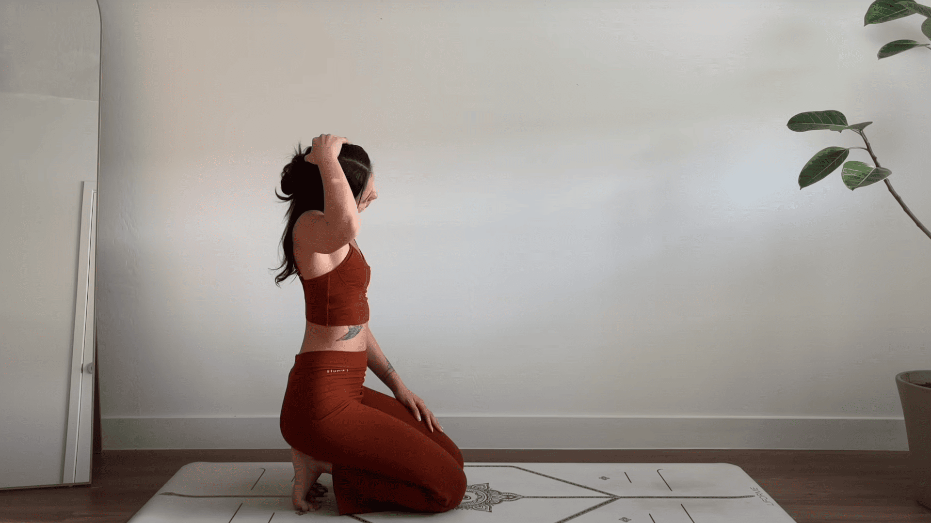 Toe Squat with Neck Stretches