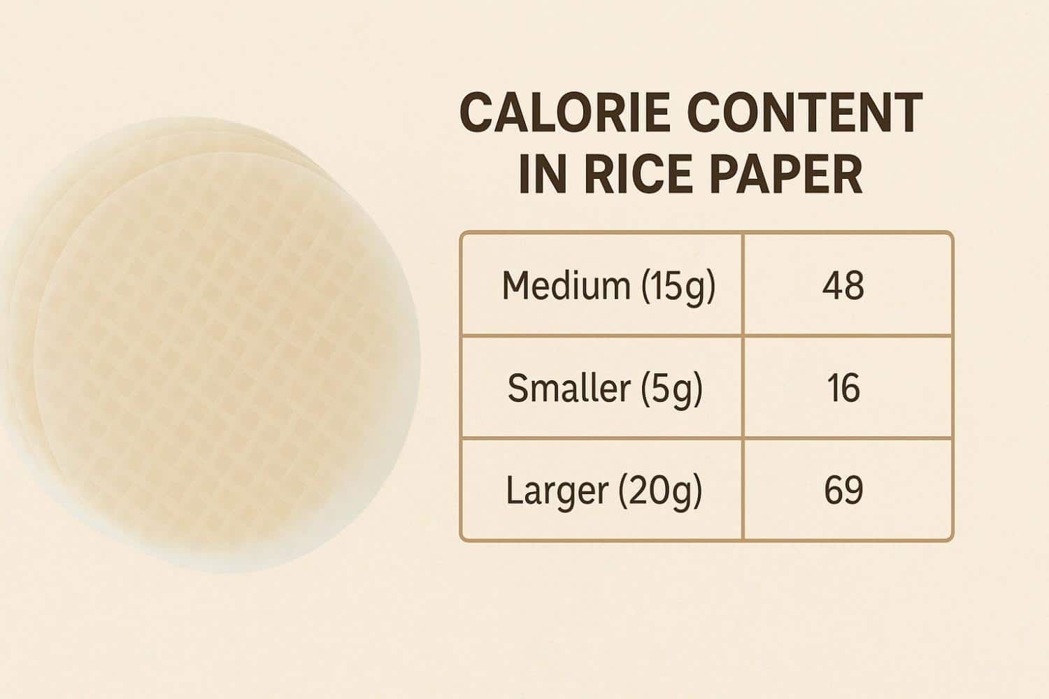 rice paper nutrition facts