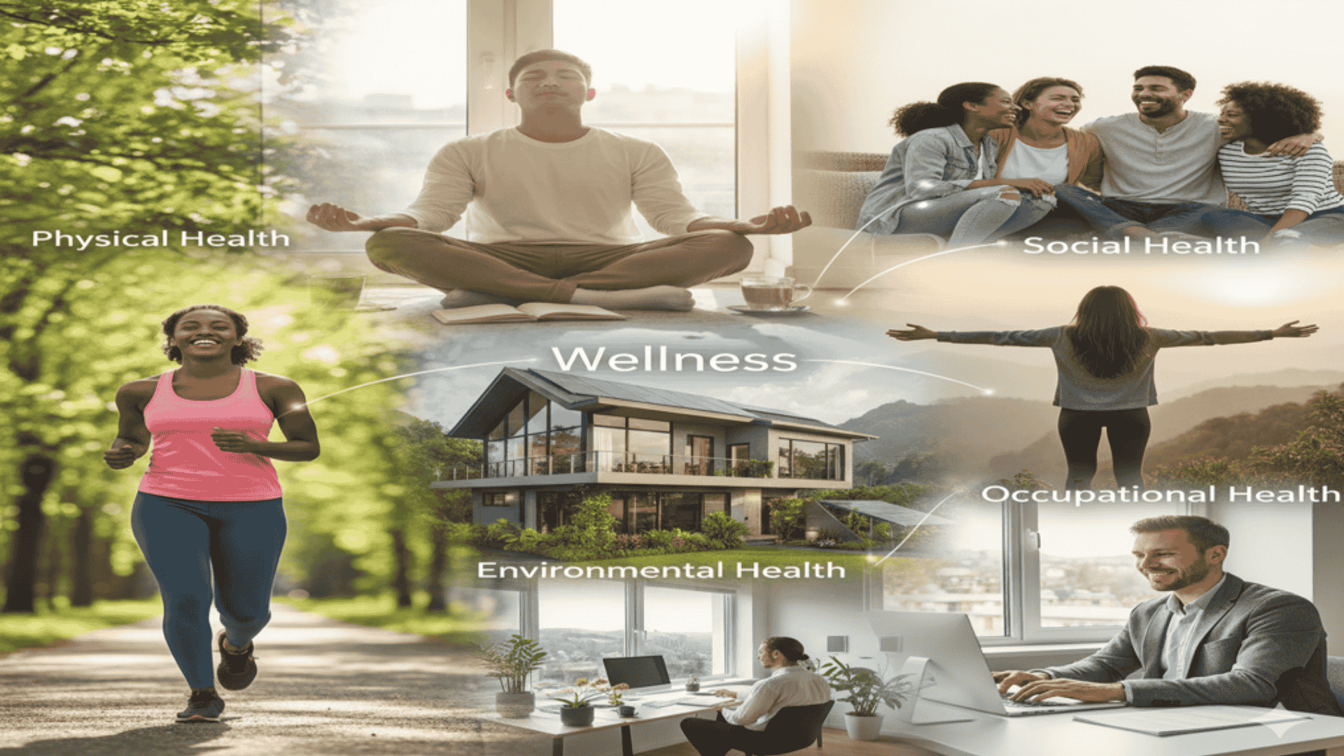 summarize how the components of health are related to wellness.